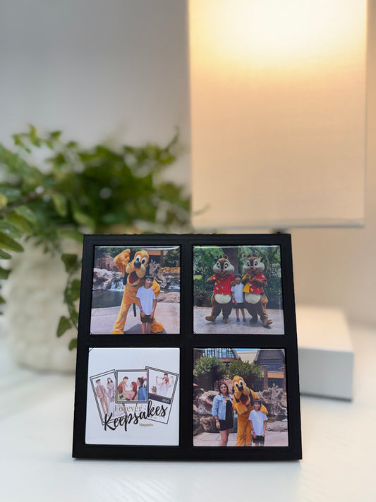 Photo Magnet Frame + 4-Pack of Custom Magnets